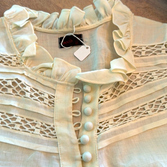 Linen button front top size medium brand new - Picture 3 of 9